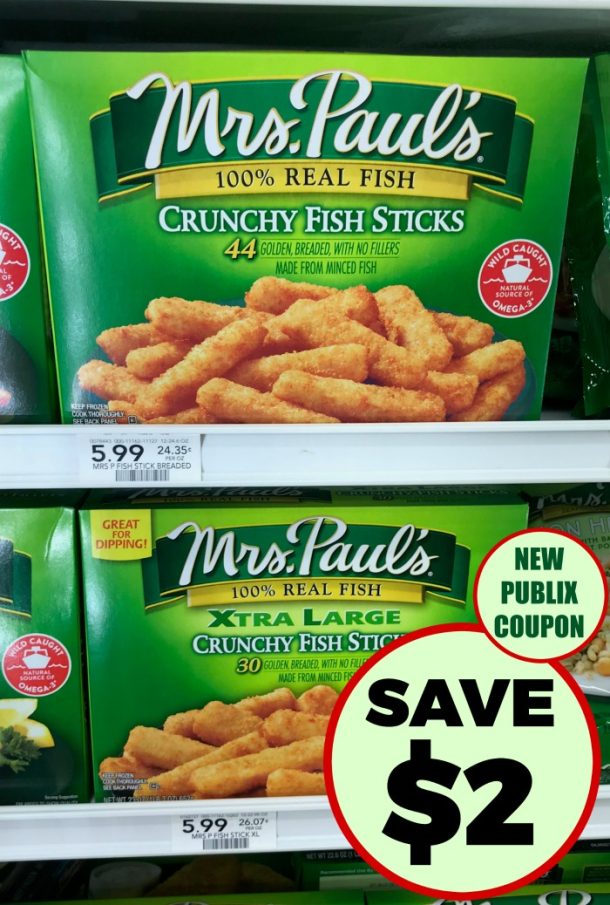Super Savings On Mrs. Paul’s® Fish Fillets, Sticks or Seafood & Veggie
