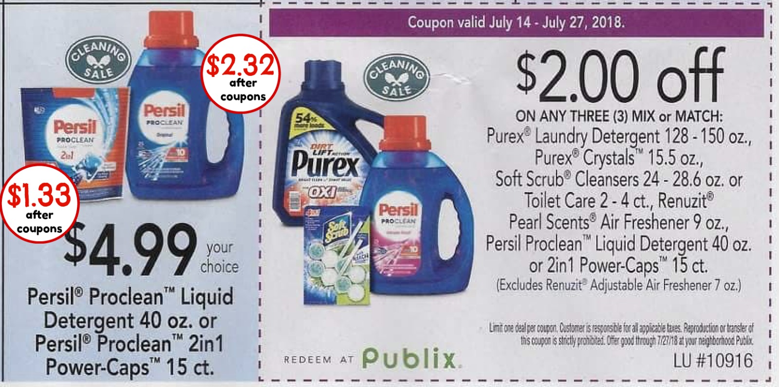 Fantastic Deals On Persil Laundry Detergent Products At Publix As Low