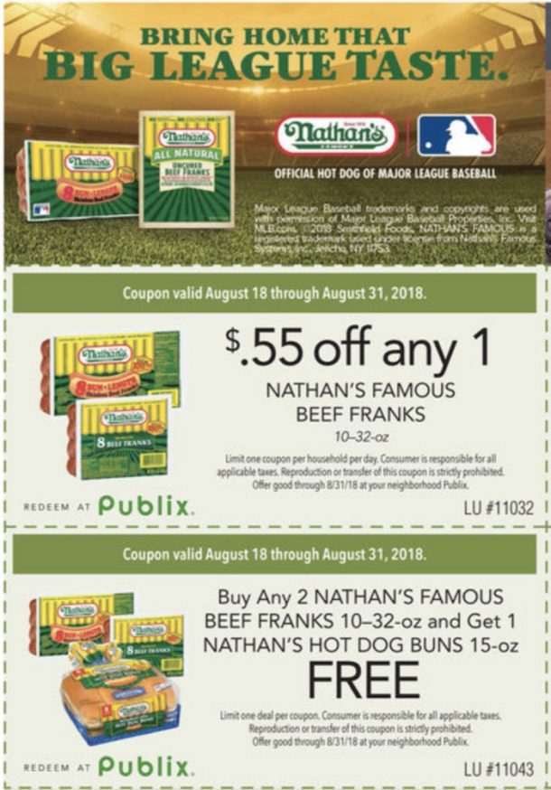 Fantastic Deal On Nathan’s Famous Beef Franks In The Upcoming Publix Ad ...