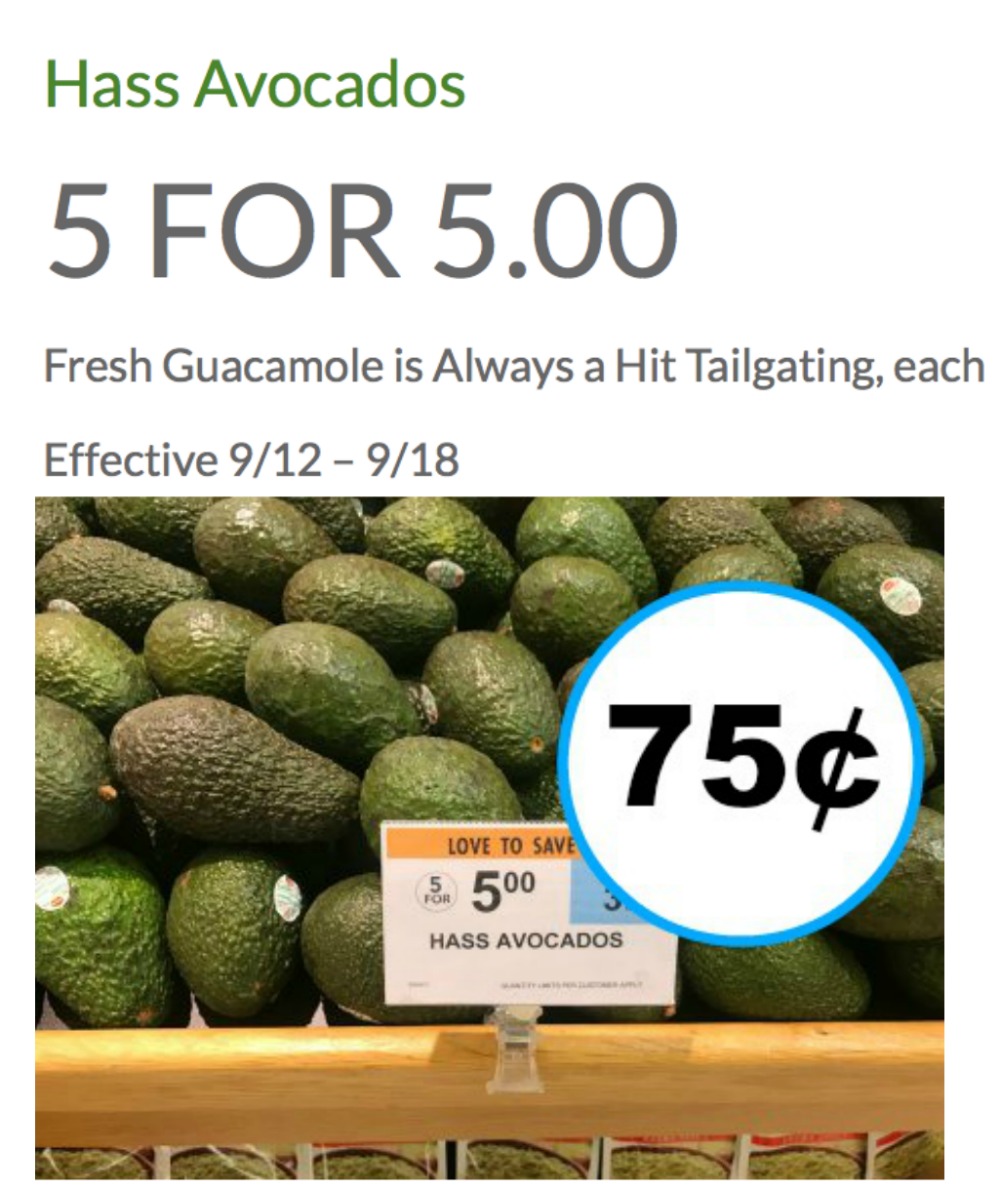 New Avocados Coupon For The Publix Sale 75¢ Each!