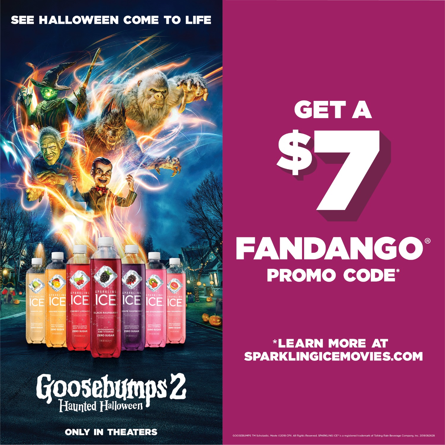 Get A 7 Fandango® Promo Code* With Your Sparkling Ice® Purchase At
