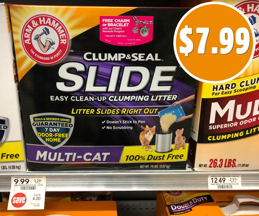 Litter’s a Snap With ARM & HAMMER™ SLIDE™ Cat Litter Save On The Big