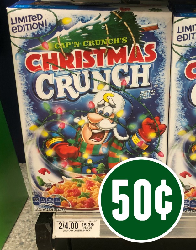 Quaker Cap N Crunch S Christmas Crunch Just 50 At Publix