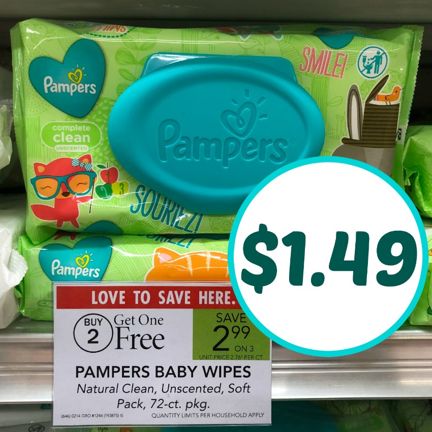 pampers complete clean unscented wipes
