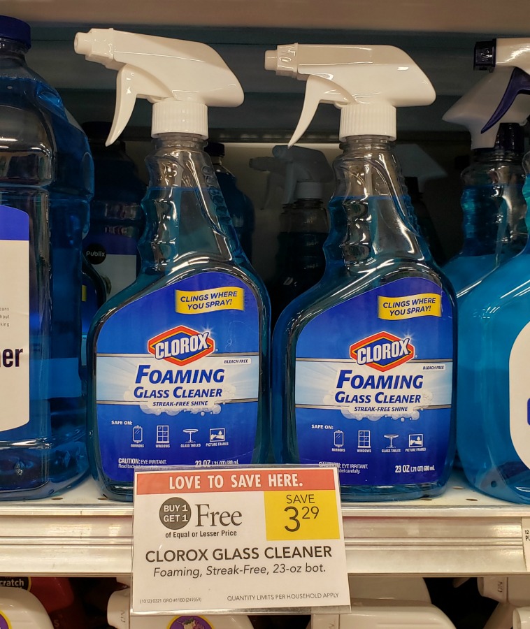 clorox glass cleaner shelf, I Heart Publix