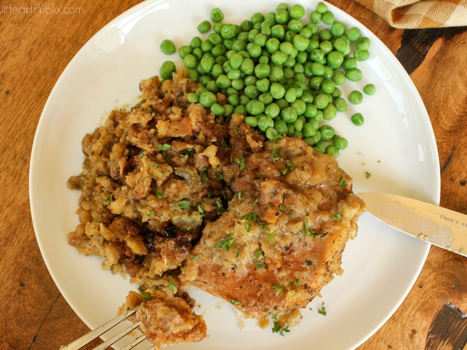 Slow Cooker Pork Chops & Dressing – Share How You Shake it Up with Smithfield Fresh Pork For A Chance To Win $5000