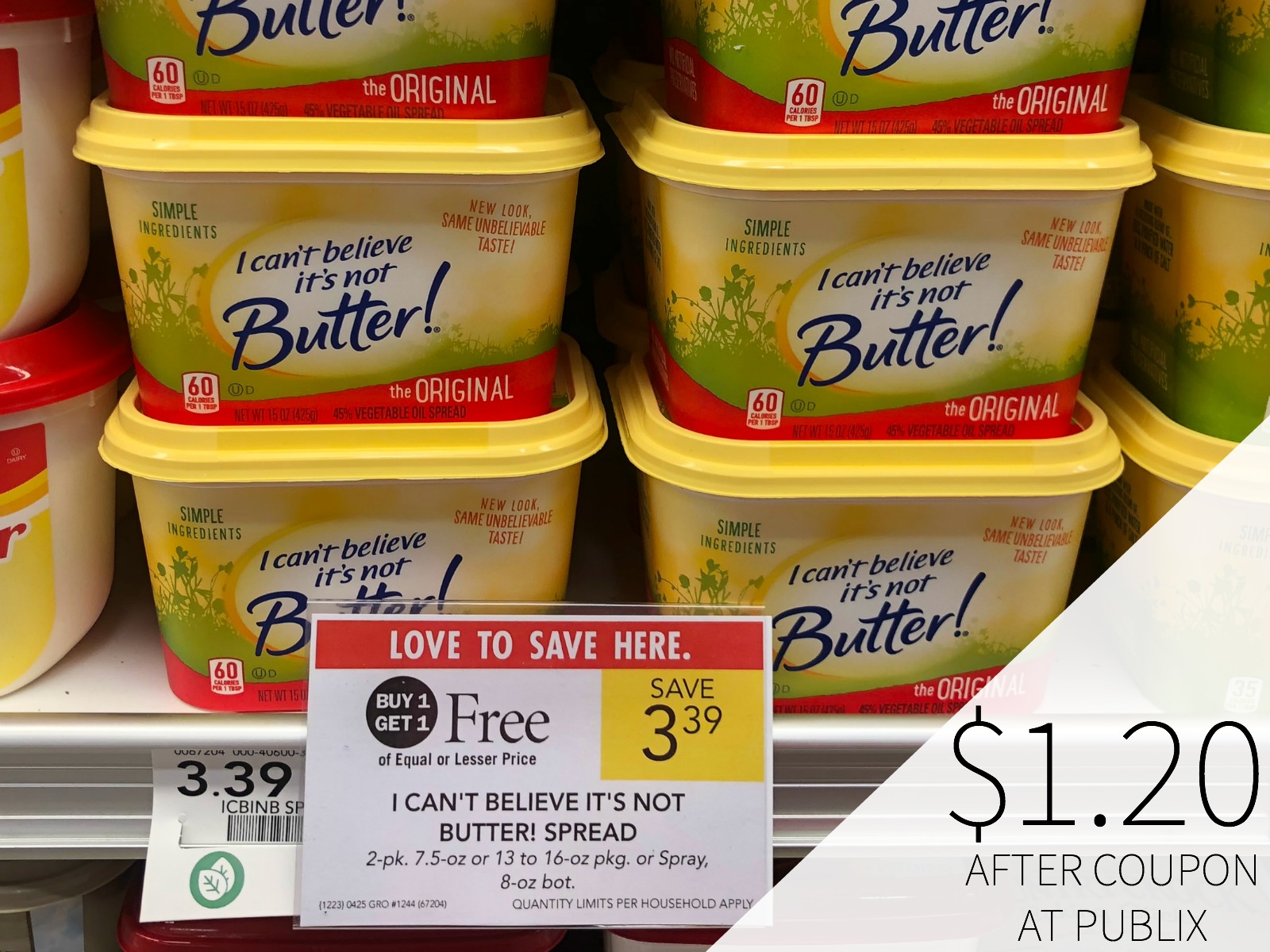 Get I Can’t Believe It’s Not Butter! As Low As $1.20 After Sale & Coupon At Publix