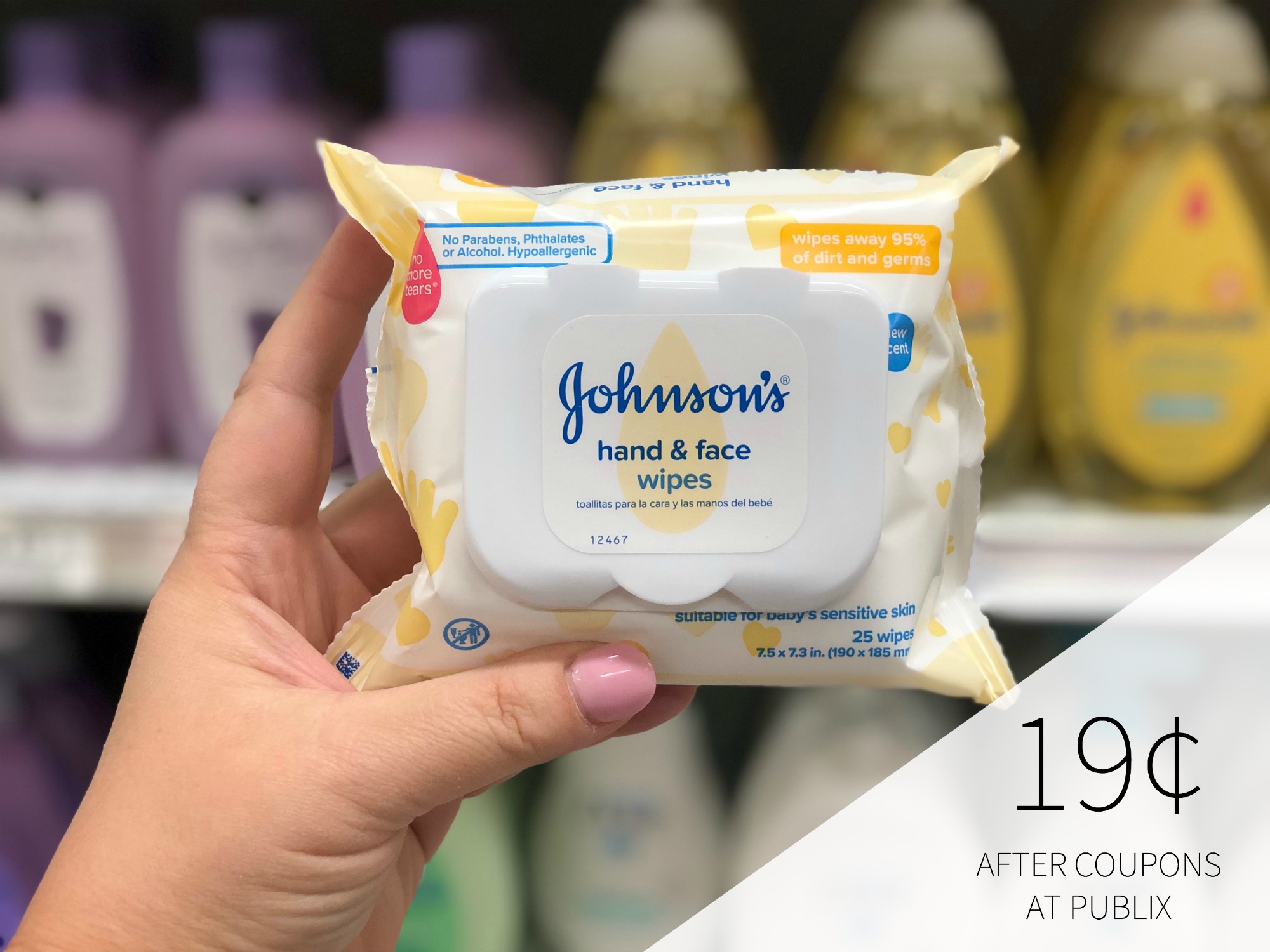 johnson's baby hand and face wipes