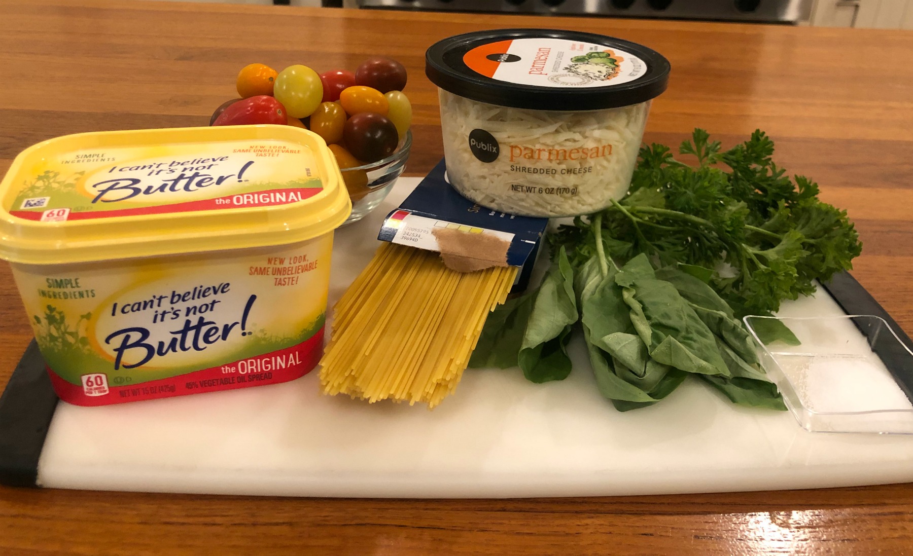 Spaghetti With Tomatoes & Fresh Herb - Tasty Recipe For The I Can’t Believe it’s Not Butter! BOGO Sale