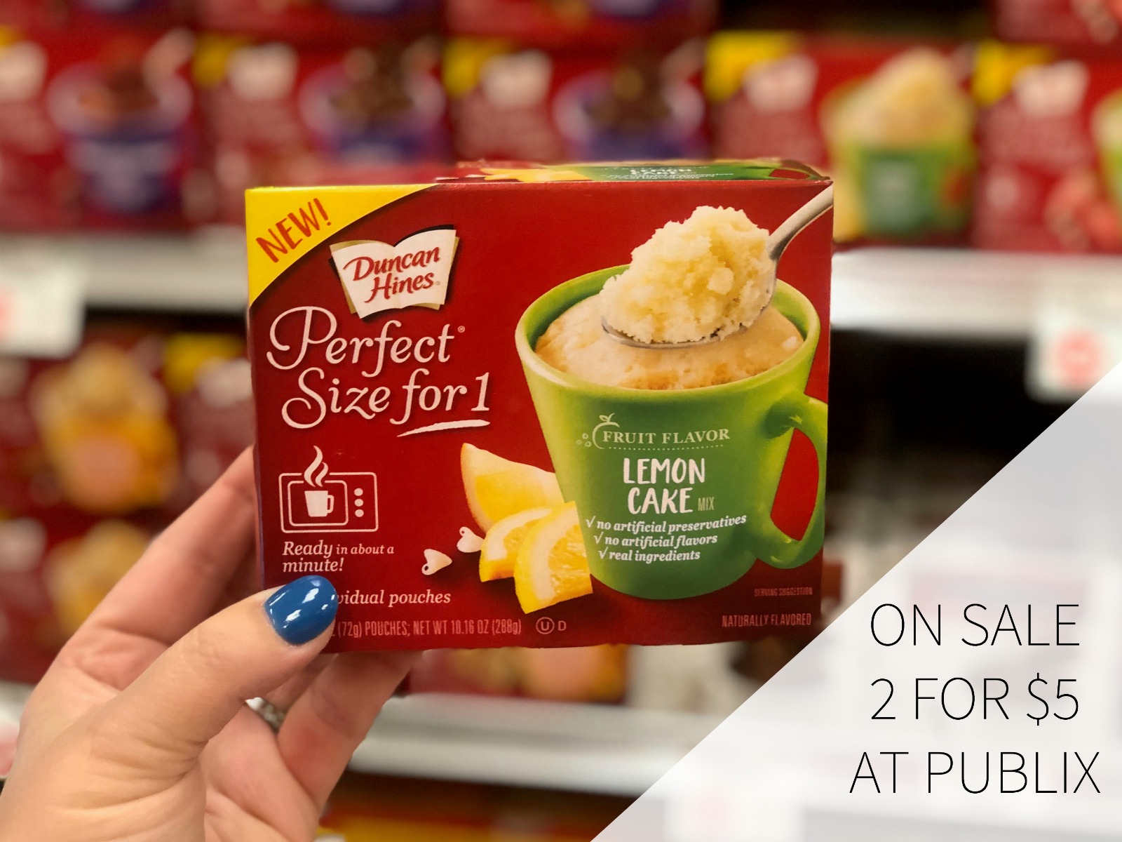 Duncan Hines® Perfect Size for 1® On Sale 2 For $5 At Publix on I Heart Publix
