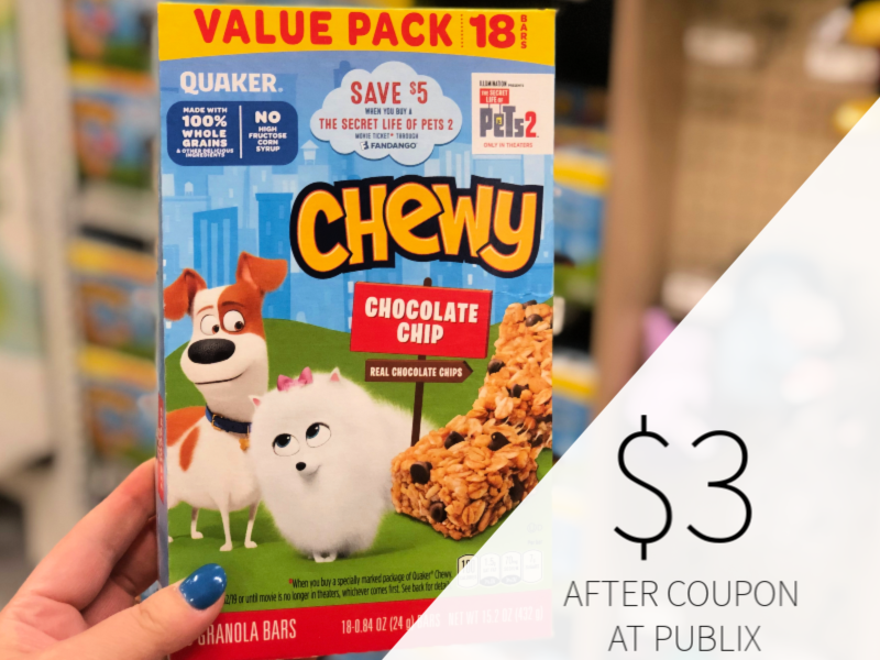 Quaker Chewy Bars Value Pack Only $3 At Publix on I Heart Publix 1