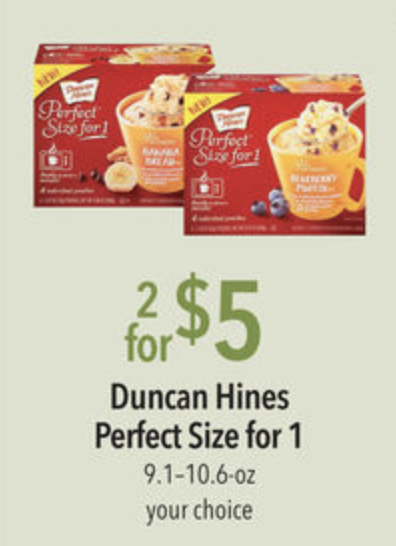 Duncan Hines® Perfect Size for 1® On Sale 2 For $5 At Publix on I Heart Publix 1