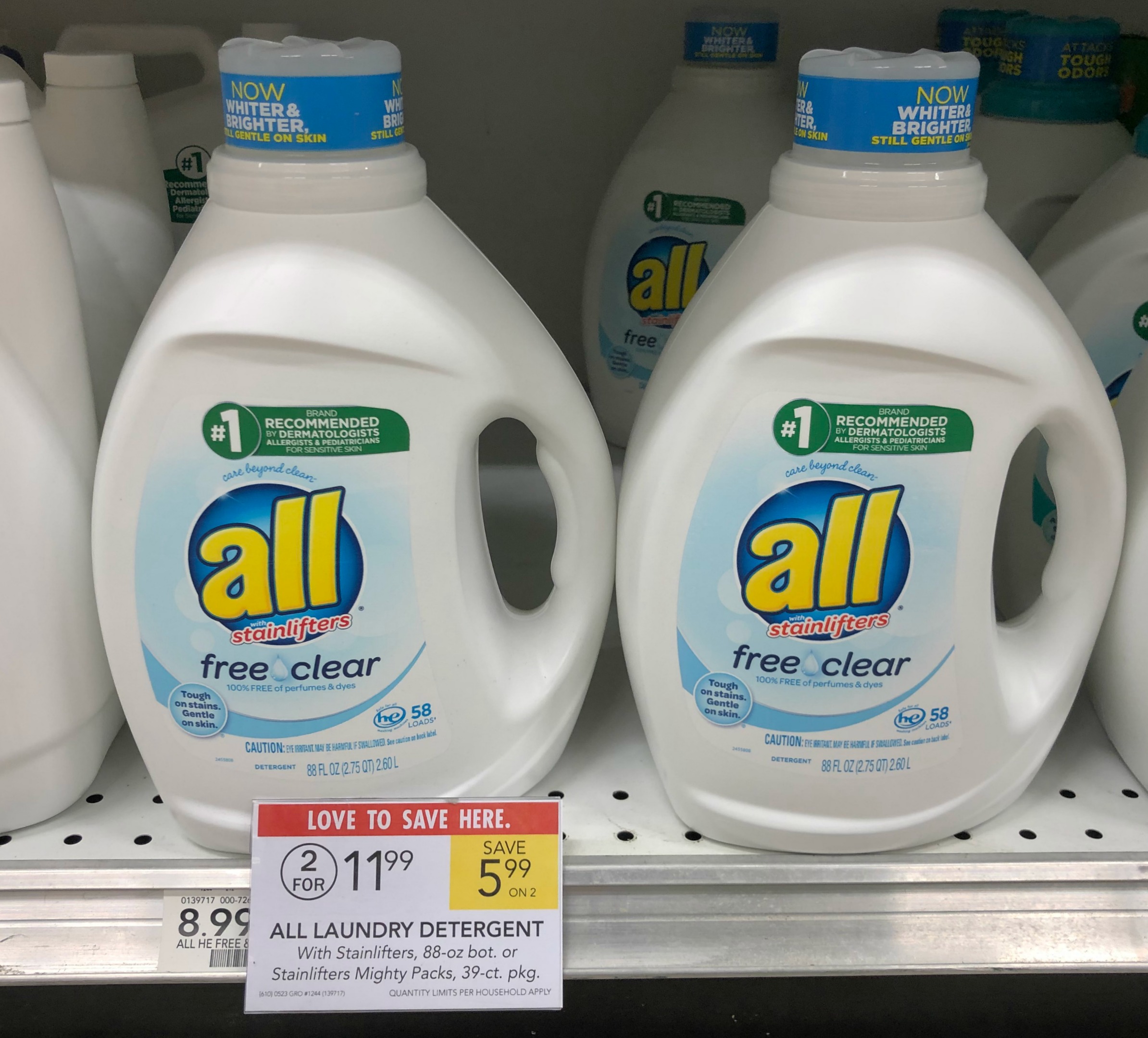 Big Bottles Of All Laundry Detergent Just $1.99 At Publix (Approximately 4¢ Per Load) on I Heart Publix