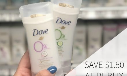 Save $1.50 On Your Purchase Of Dove 0% Aluminum Deodorant Right Now At Publix