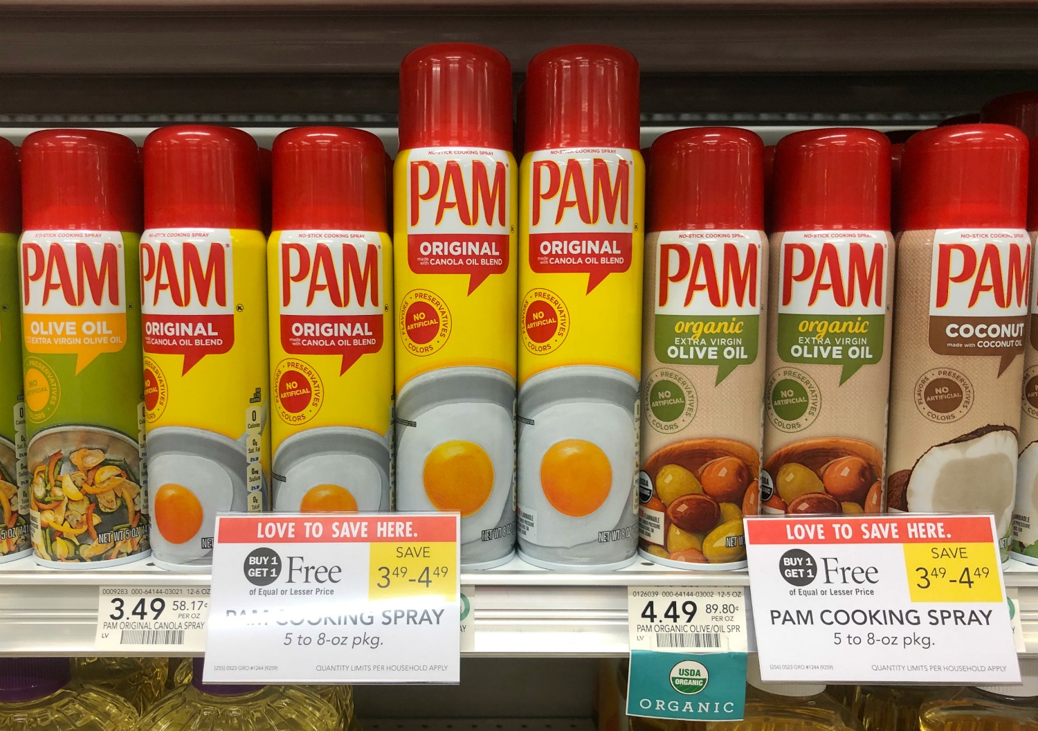 PAM Cooking Spray As Low 75&162 At Publix.