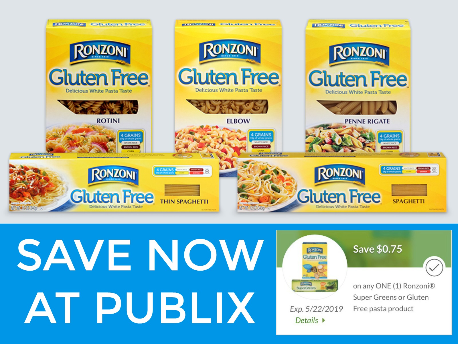 Get Savings On Ronzoni® Gluten Free Pasta At Your Local Publix - Load Your Coupon! on I Heart Publix