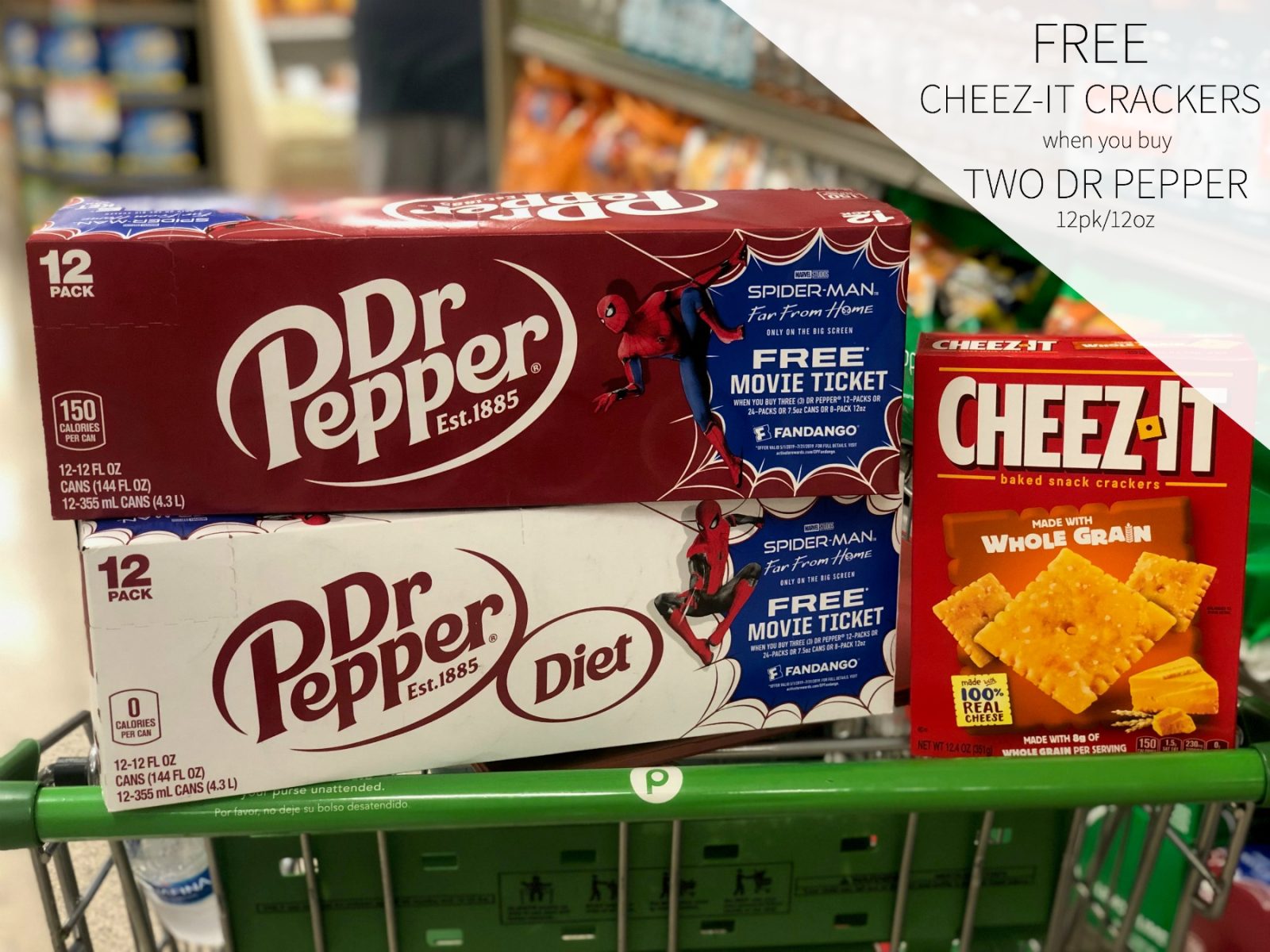 Free Cheez-It Crackers When You Buy Dr Pepper + Earn A Spider-Man: Far From Home Movie Ticket