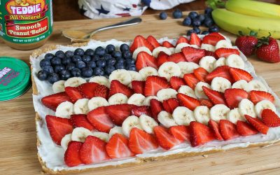 Patriotic Peanut Butter Cream Cheese No-Bake Bars – Perfect Holiday Treat For The Teddie All Natural Peanut Butter Sale At Publix