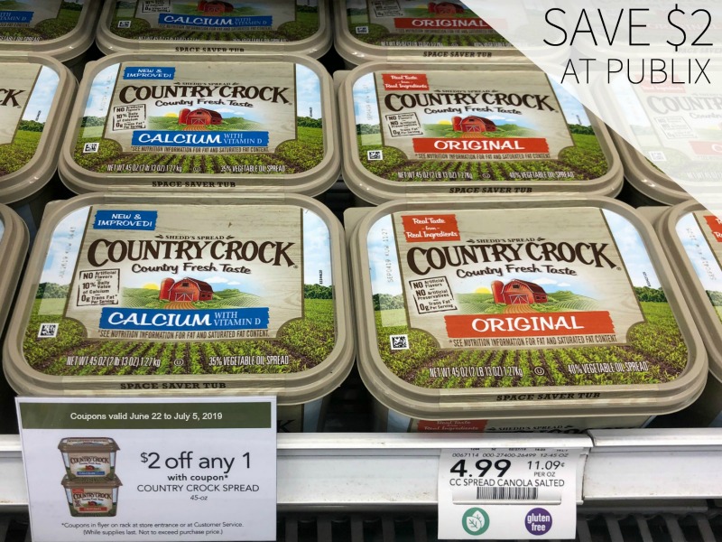 Super Deal On Country Crock Spread With The Big $2 Publix Coupon  (Savings Available Through 7/5)