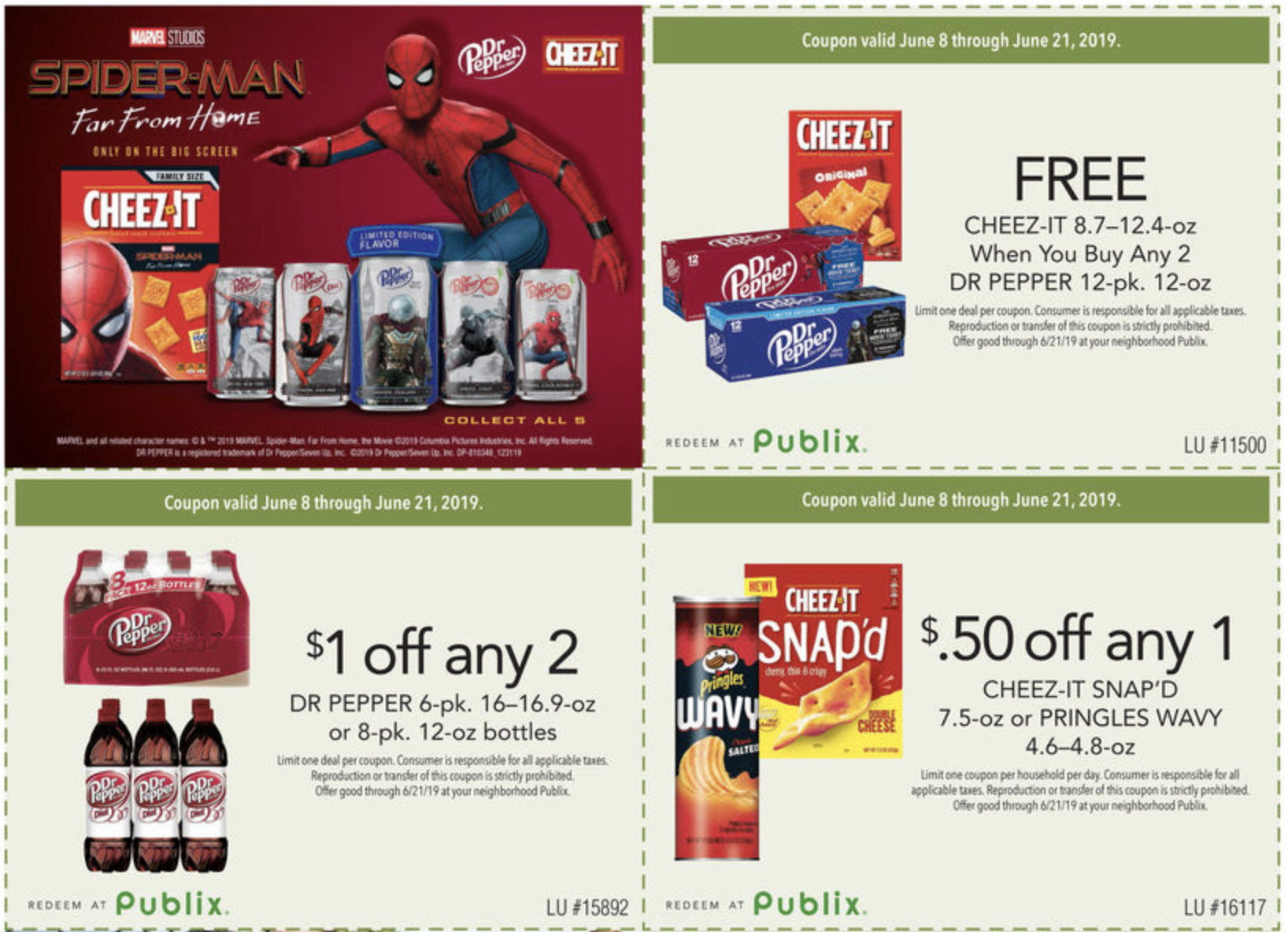 Stock Up On Dr Pepper And Get FREE Cheez-It Crackers (+ Earn A Free Movie Ticket To See Spider-Man: Far From Home) on I Heart Publix