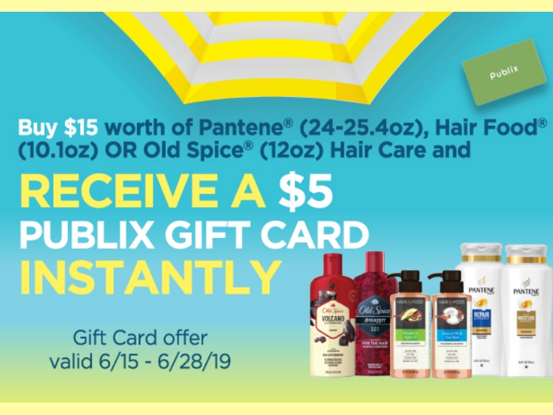 Super Deal On Haircare Products At Publix – Buy $15 Of Participating Items & Get A $5 Publix Gift Card