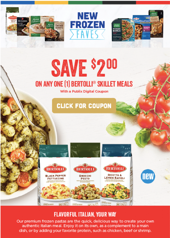 Big Savings On Your Favorite Bertolli Skillet Meal At Publix - Save $2 on I Heart Publix 2