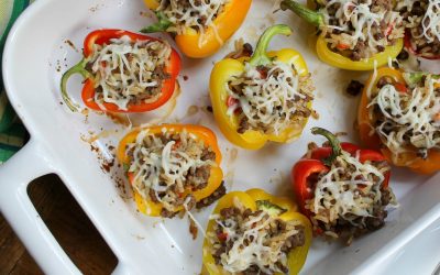 Dirty Rice Stuffed Peppers Made With Deliciously Sweet BellaFina™ Peppers