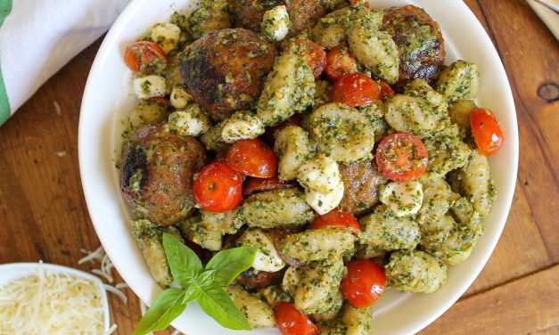 Pesto Gnocchi Caprese with Meatballs – Deliciously Easy Recipe For A Busy Weeknight