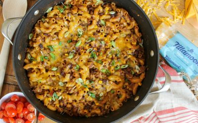 Skillet Taco Mac & Cheese – Fantastic Weeknight Recipe To Go With The Tillamook Cheese Coupon!