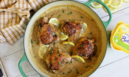 Try My Crispy Chicken Thighs With Lemon Sauce Recipe – Super Meal For The I Can’t Believe It’s Not Butter! BOGO Sale!