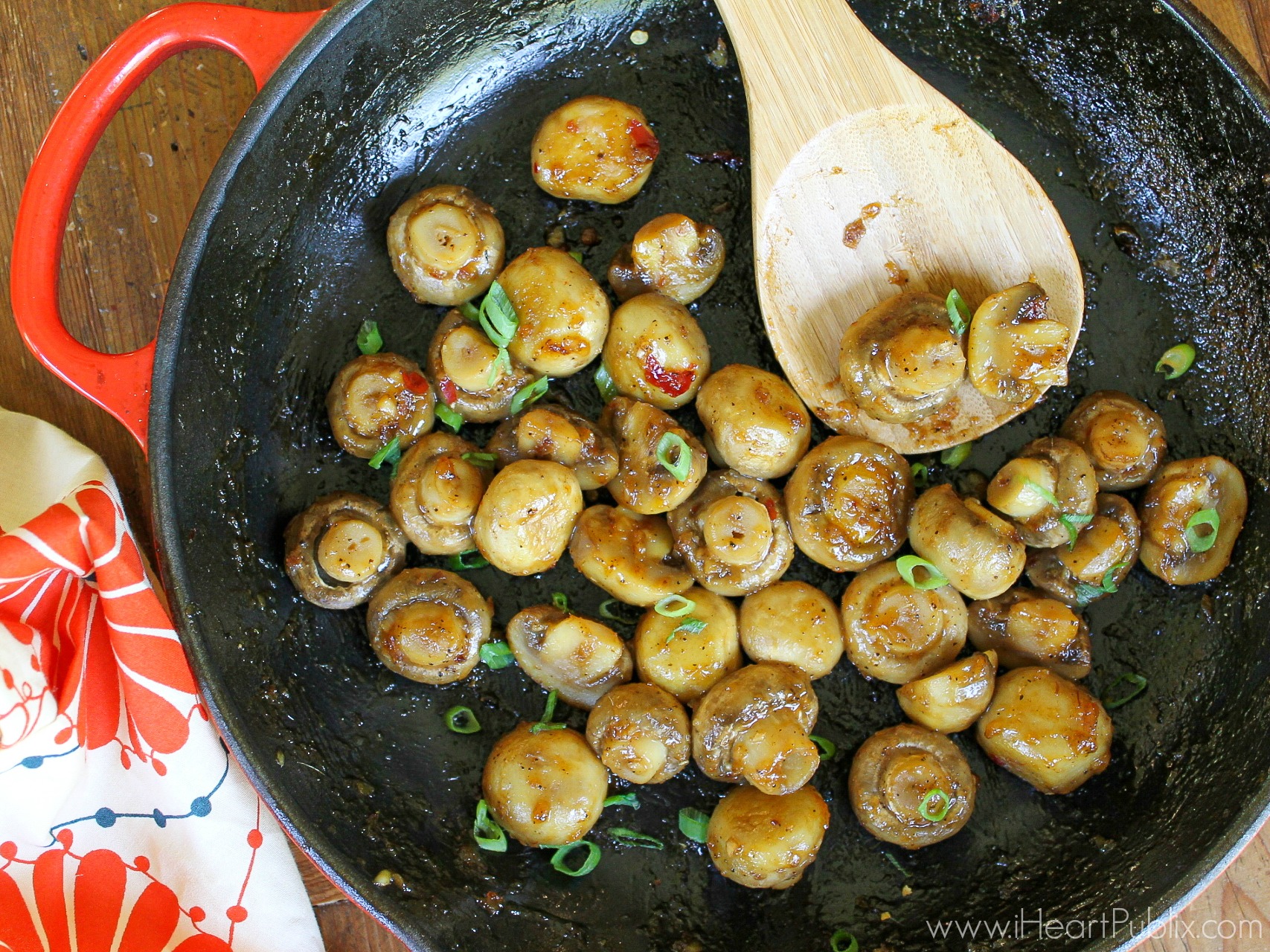 Sweet Chili Glazed Mushrooms - Delicious Recipe For The I Can't Believe It's Not Butter! BOGO Sale on I Heart Publix 1