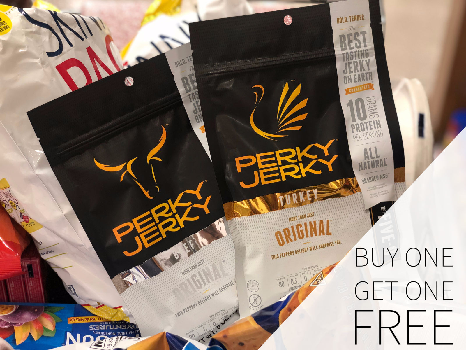 Stock Your Cart With The Best Tasting Jerky On Earth – Perky Jerky 5oz Bags Are BOGO At Publix!