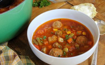 Easy Vegetable Meatball Soup – Delicious Meal To Go With The Armour Meatball Coupon!