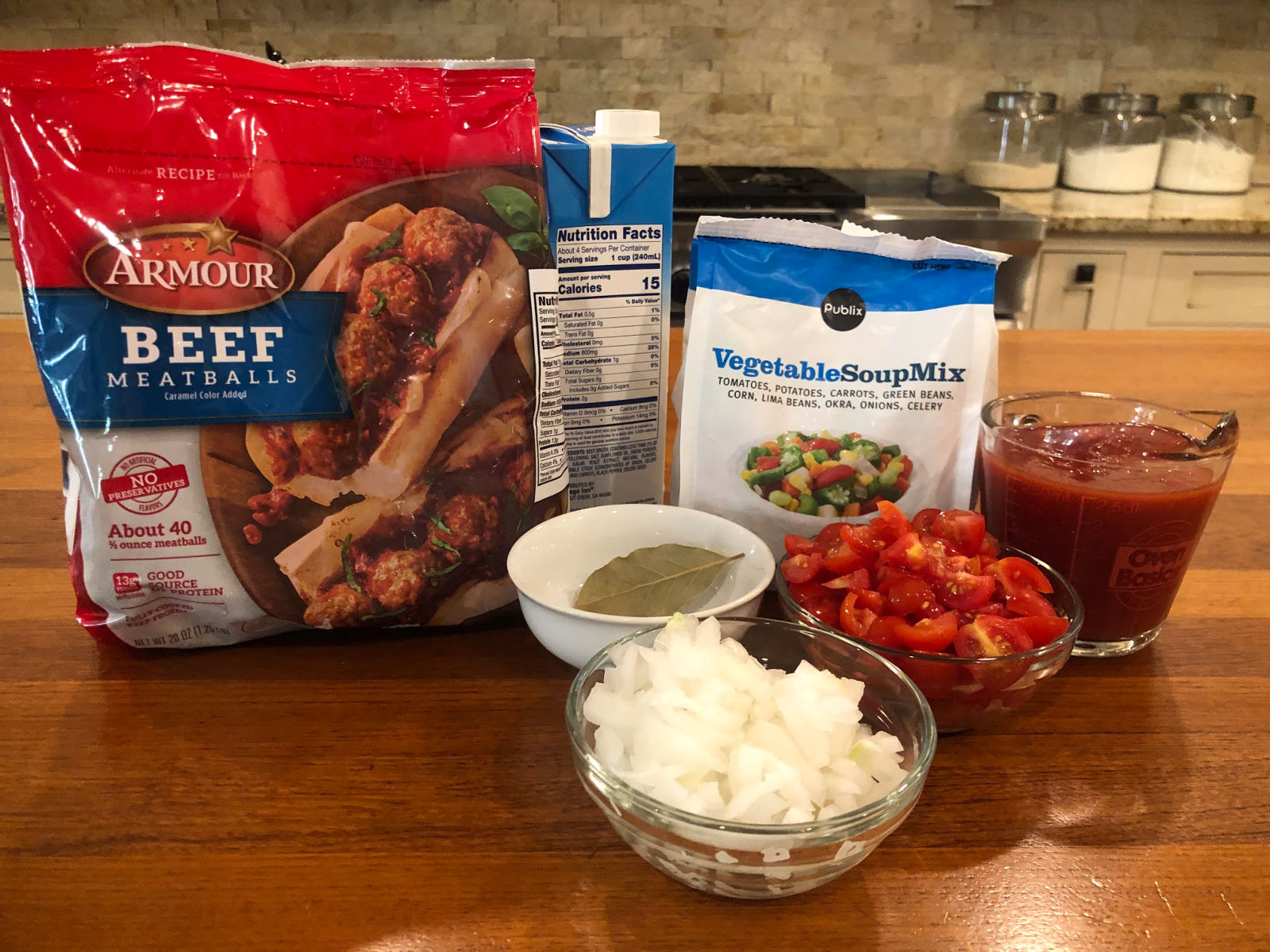 Easy Vegetable Meatball Soup Delicious Meal To Go With The Armour