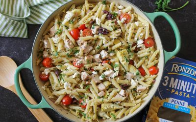 5 Minute Greek Chicken Penne – Amazing Recipe To Go With The Ronzoni 3 Minute Pasta BOGO Sale