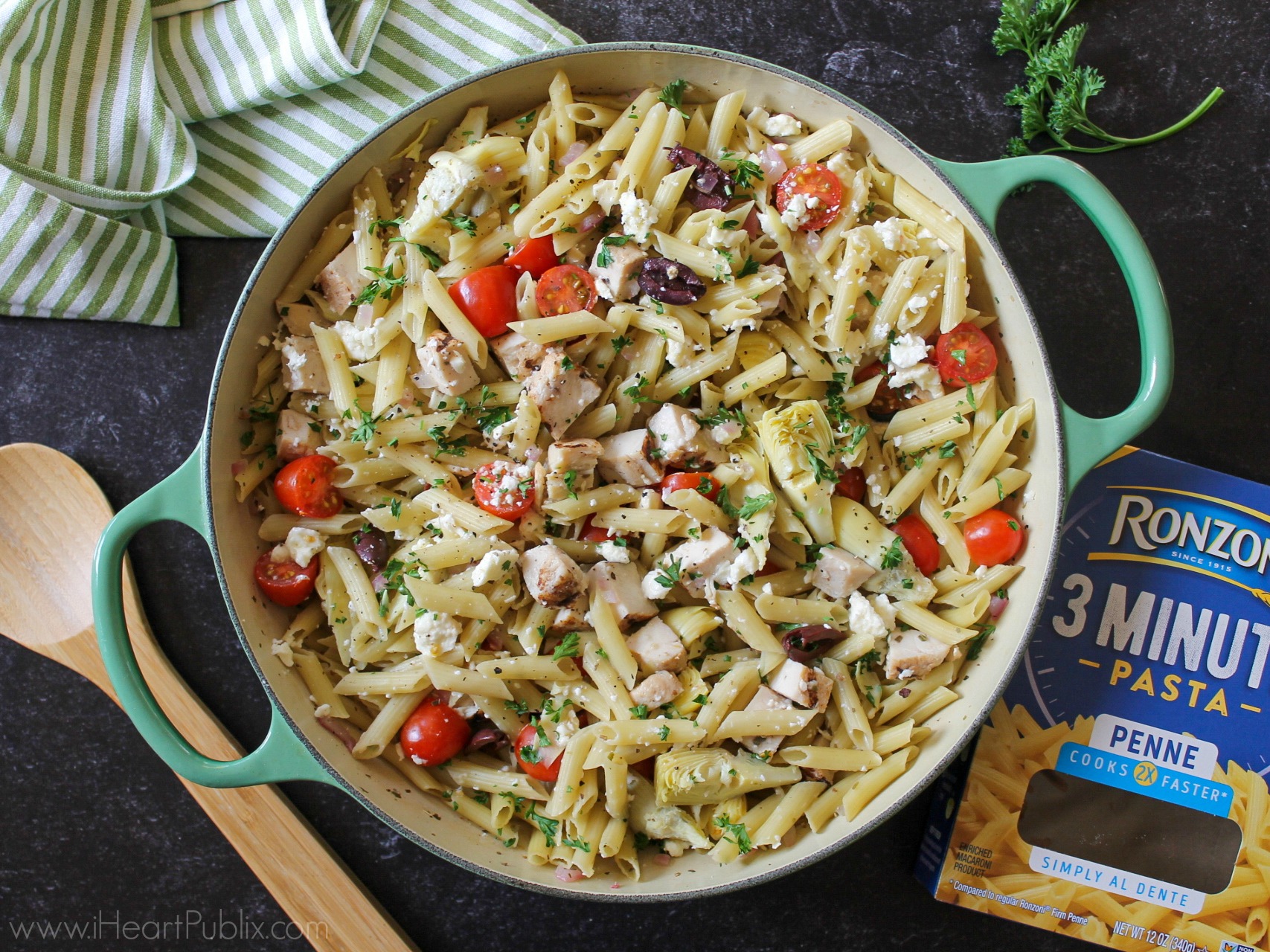 5-Minute-Greek-Chicken-Penne Auto Draft on I Heart Publix 460