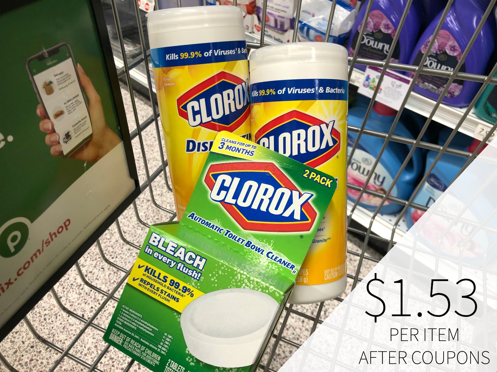 Clorox Disinfecting Wipes Just $2.79 + FREE Clorox Automatic Toilet Bowl Cleaner At Publix on I Heart Publix 2
