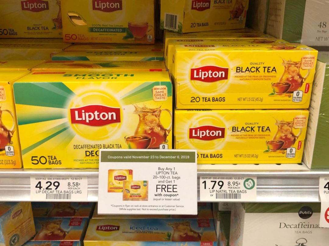 High Value Lipton Tea Coupon – Buy One, Get One FREE At Publix ...