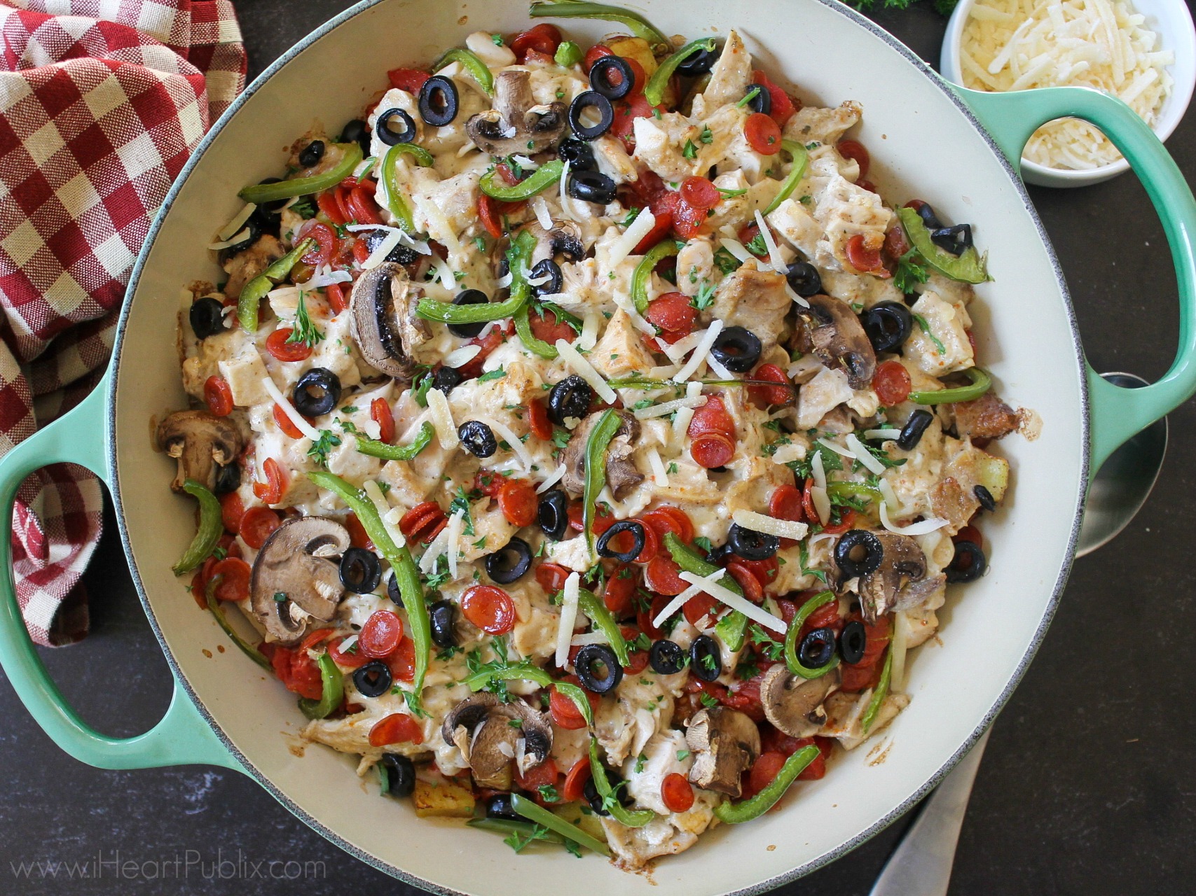 Pizza-Ranch-Chicken-Casserole Pizza Ranch Chicken Casserole on I Heart Publix