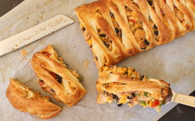 Southwestern Cheesy Chicken Braid Made With Curly’s Pulled Chicken – Save With The New Coupon