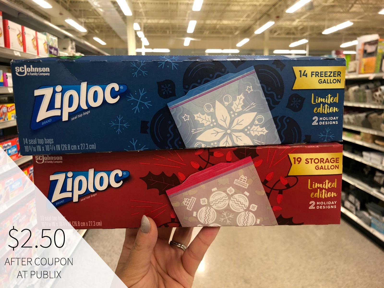 Look For New Ziploc® Brand Bags & Containers In Festive Holiday Prints