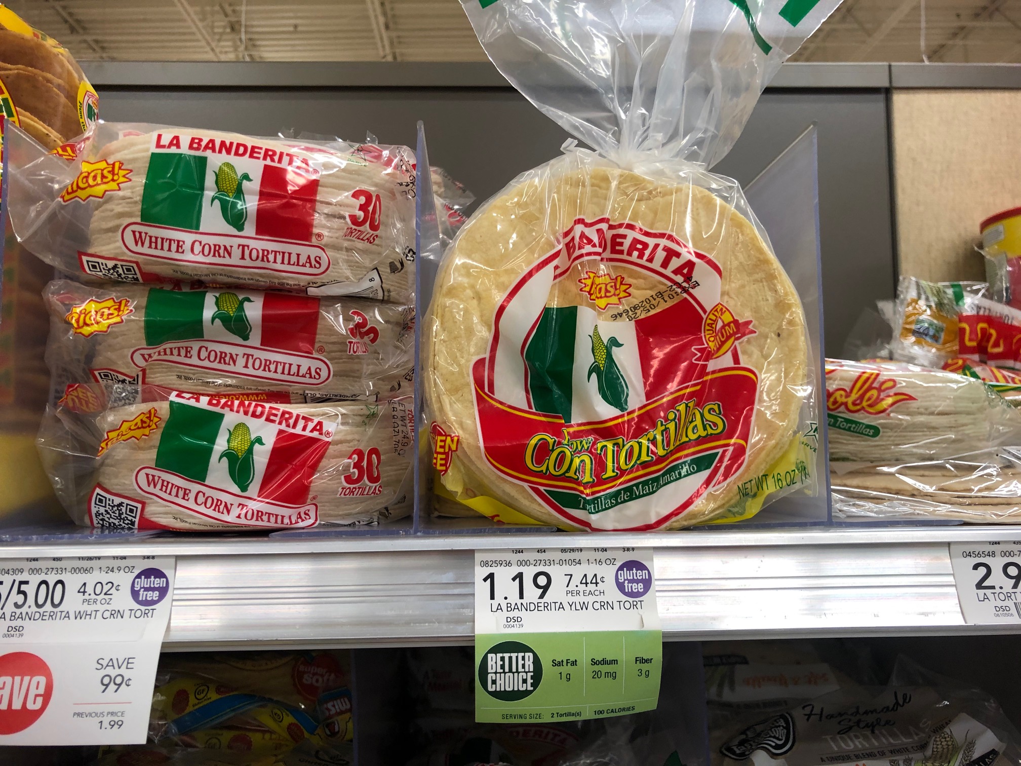 La Banderita Corn Tortillas Shelf, I Heart Publix