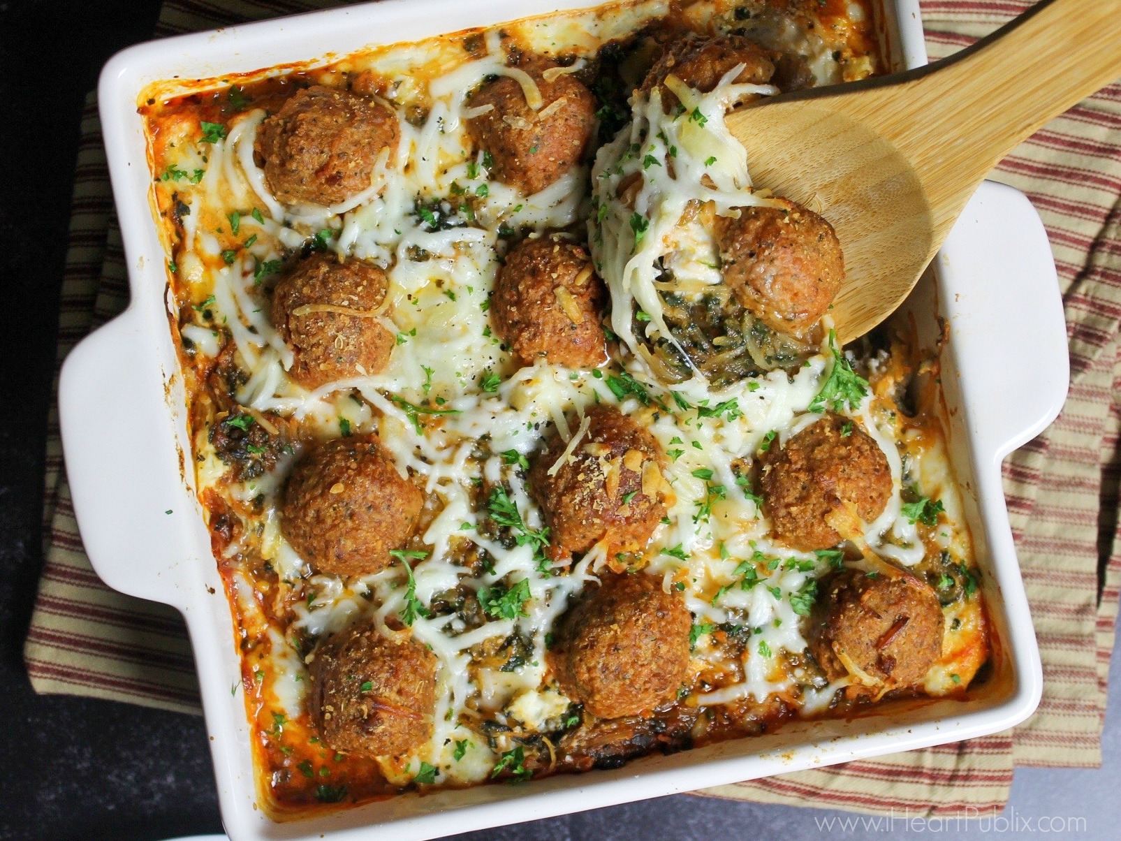 Meatball-Spaghetti-Squash-Casserole Auto Draft on I Heart Publix 468
