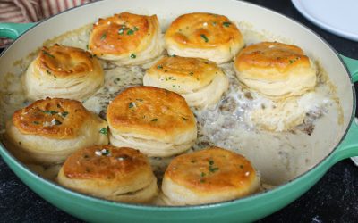 Sausage Gravy Biscuit Casserole – Perfect Recipe For The Smithfield BOGO Sale AND Your Holiday Guests!