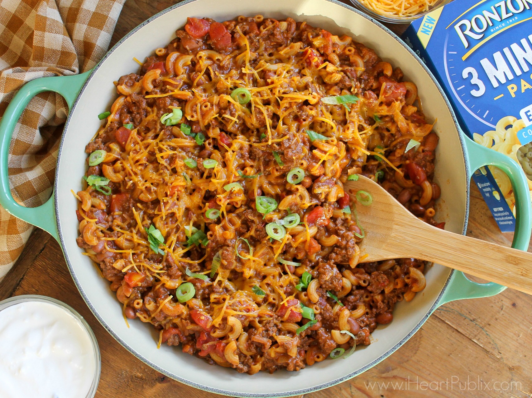 Skillet Chili Mac on I Heart Publix