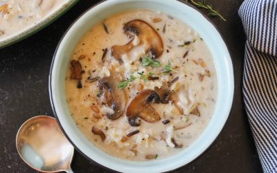 Mushroom Soup with Brown & Wild Rice