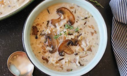 Mushroom Soup with Brown & Wild Rice