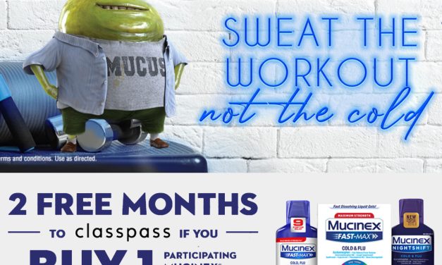 Sweat the Workout Not The Cold – Get A Free ClassPass Subscription With Your Mucinex Purchase