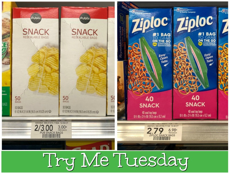 Try Me Tuesday - Publix Resealable Snack Bags on I Heart Publix