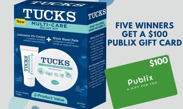 Try New Tucks Multi-Care Relief AND Be Sure To Enter My Giveaway For A Chance To Win A $100 Publix Gift Card!